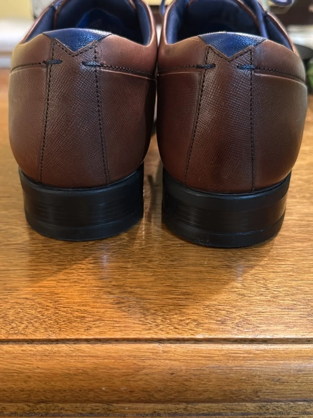 Ted Baker Brown Leather Derbys with Blue Detailing